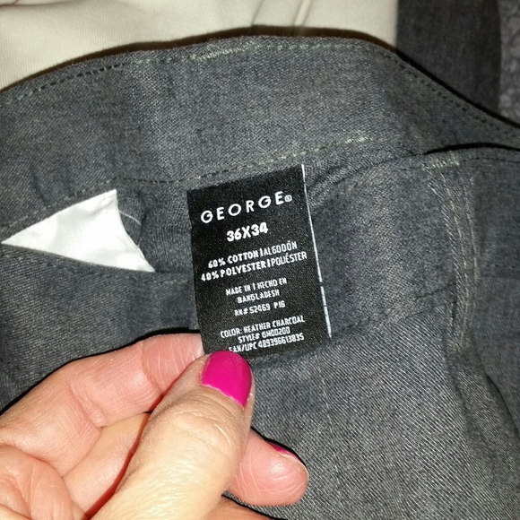 Mens dark grey flannel trousers. - Picture 4 of 4